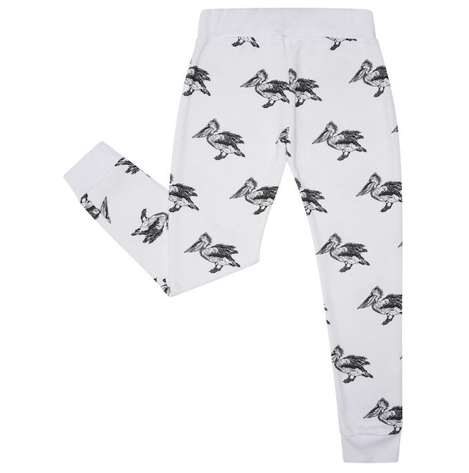 White Pelican Print Sweatpants